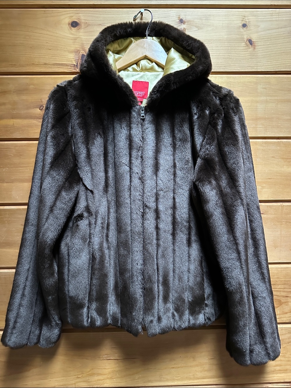 Esprit Vintage Faux fur Jacket (mink like fur) size M READ